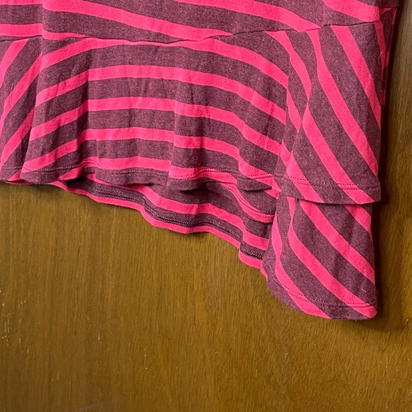 CAbi Sweet Talk Garnet and Red Striped Peplum Top Size Small - Picture 4 of 7